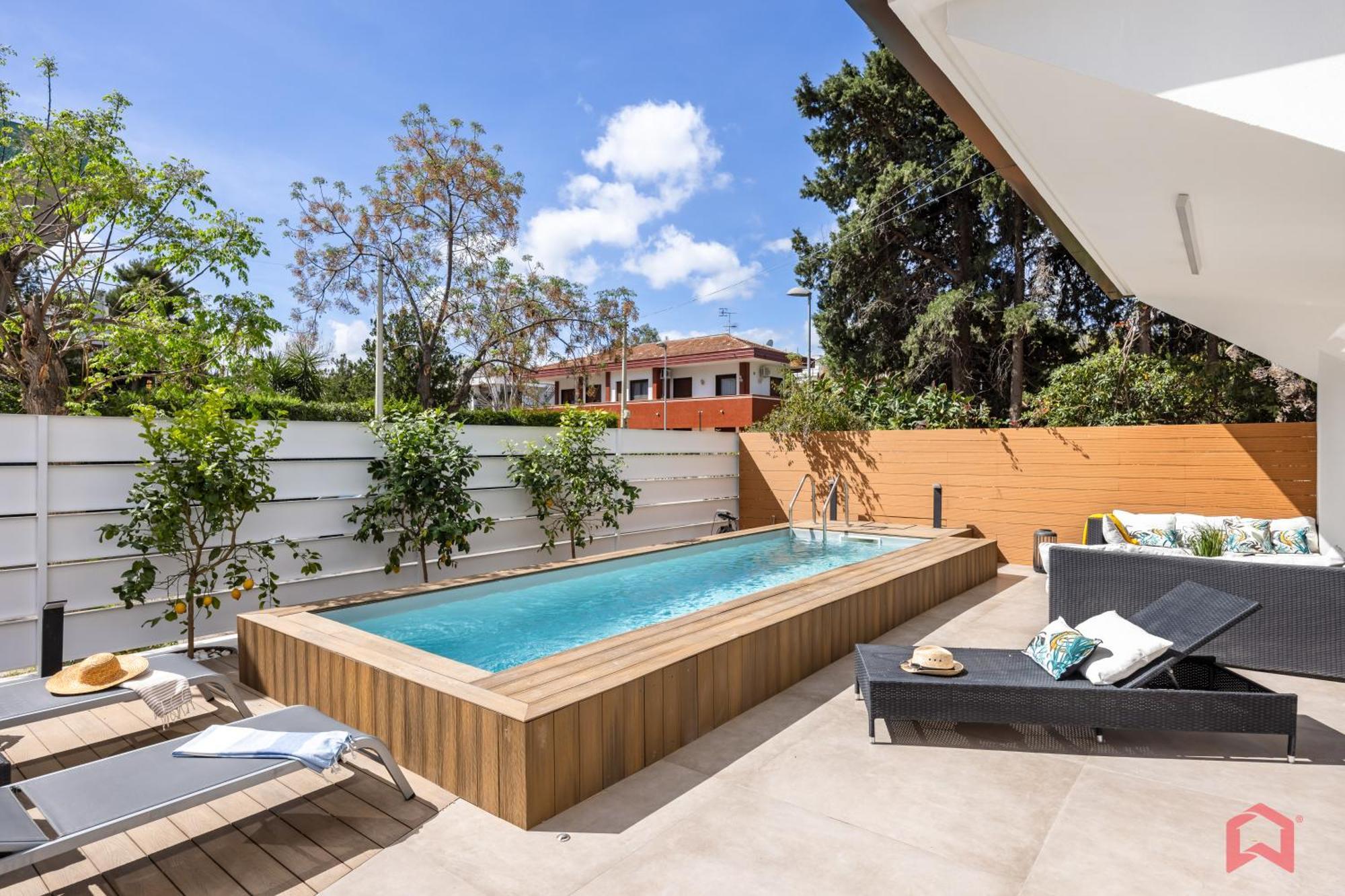 Appartamento In Villa Con Piscina Privata 巴勒莫 外观 照片