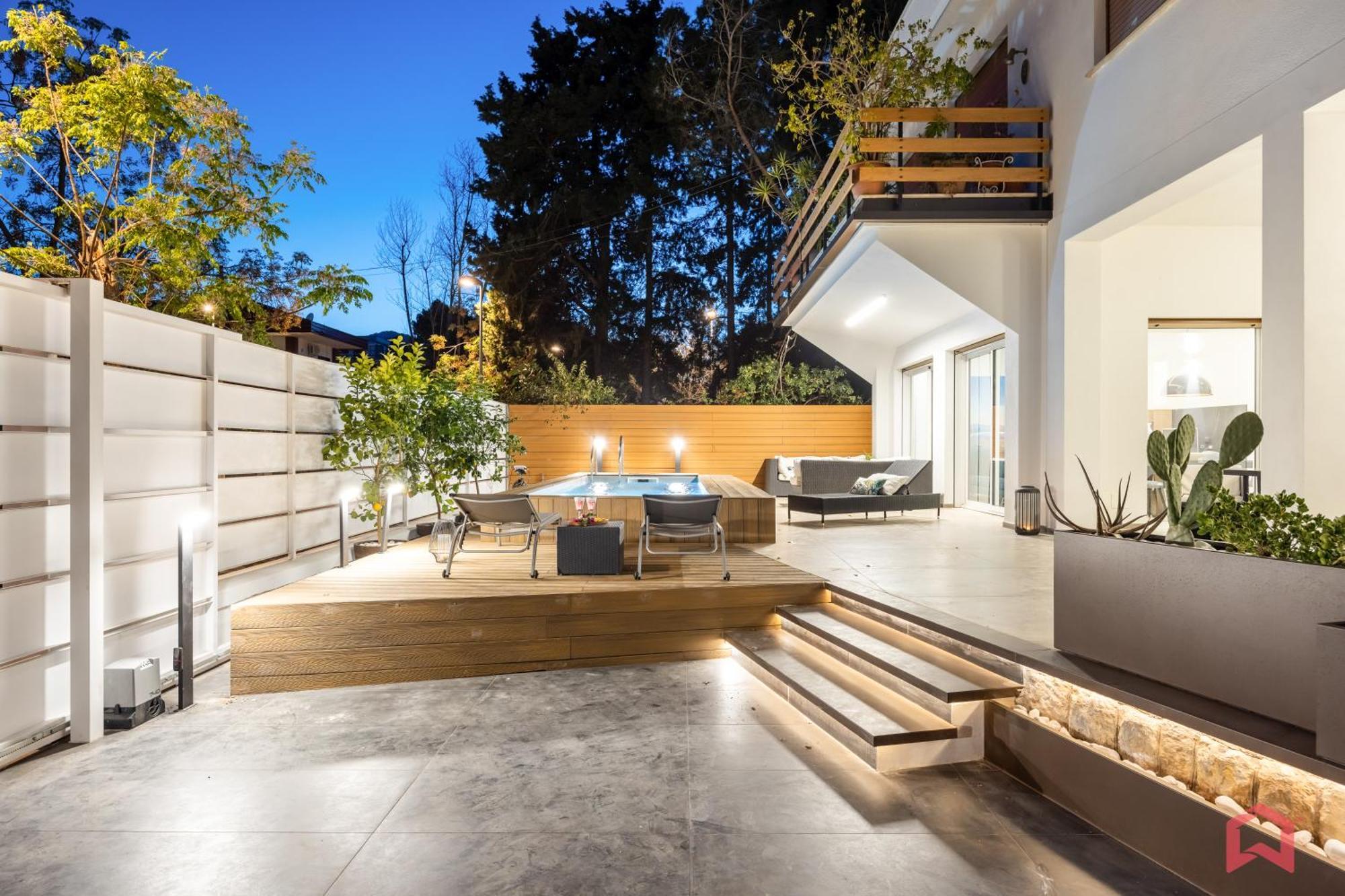 Appartamento In Villa Con Piscina Privata 巴勒莫 外观 照片