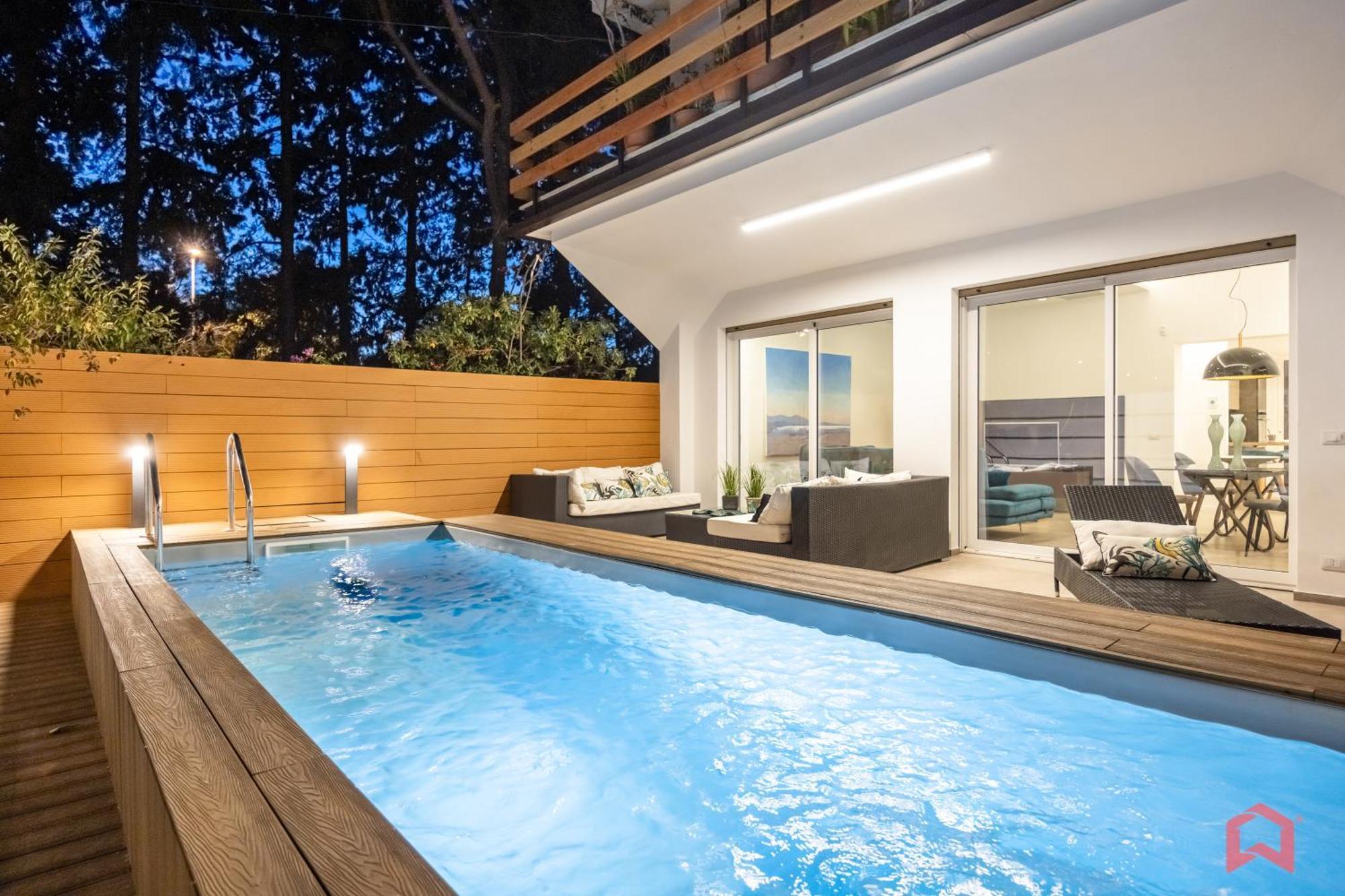 Appartamento In Villa Con Piscina Privata 巴勒莫 外观 照片