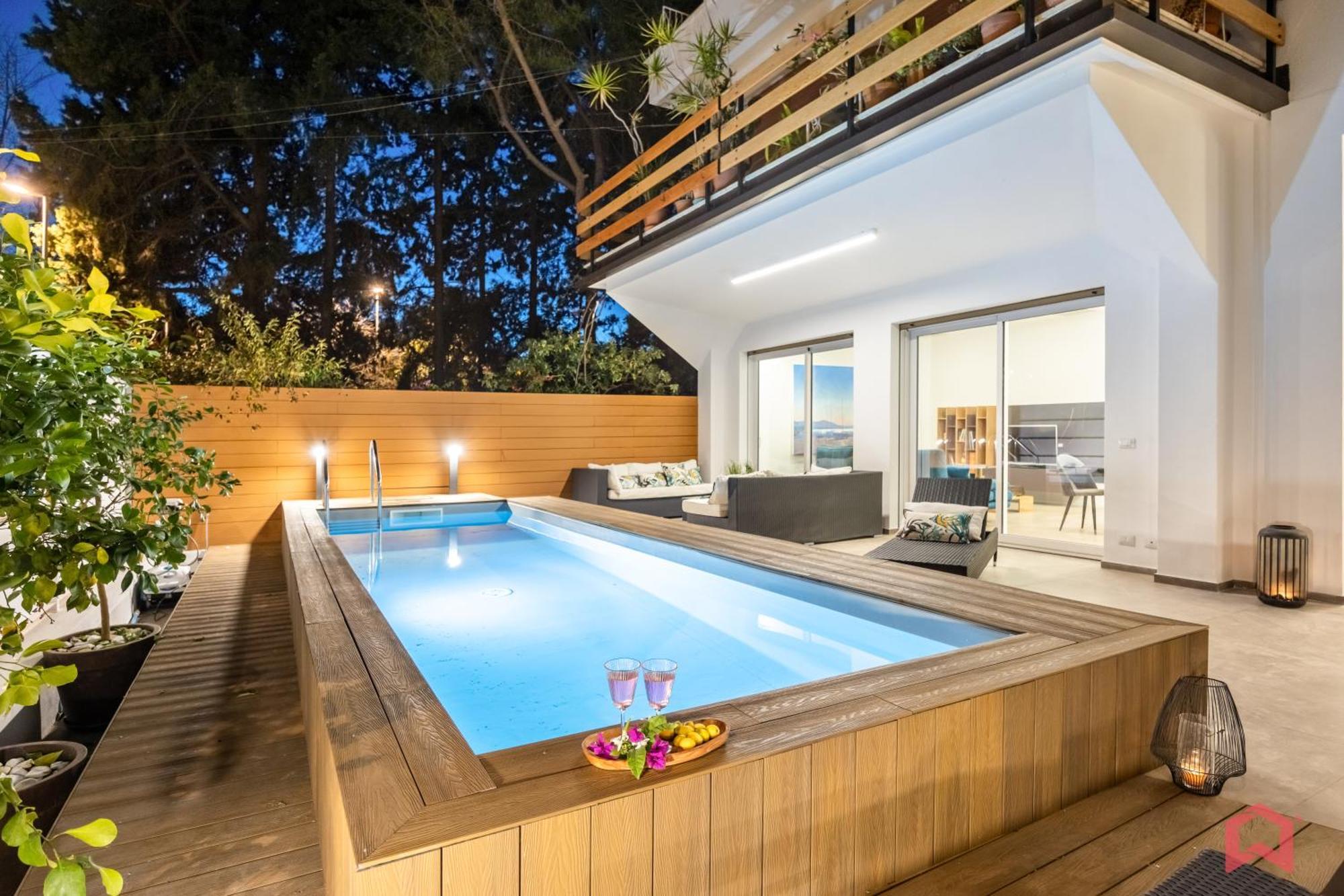 Appartamento In Villa Con Piscina Privata 巴勒莫 外观 照片
