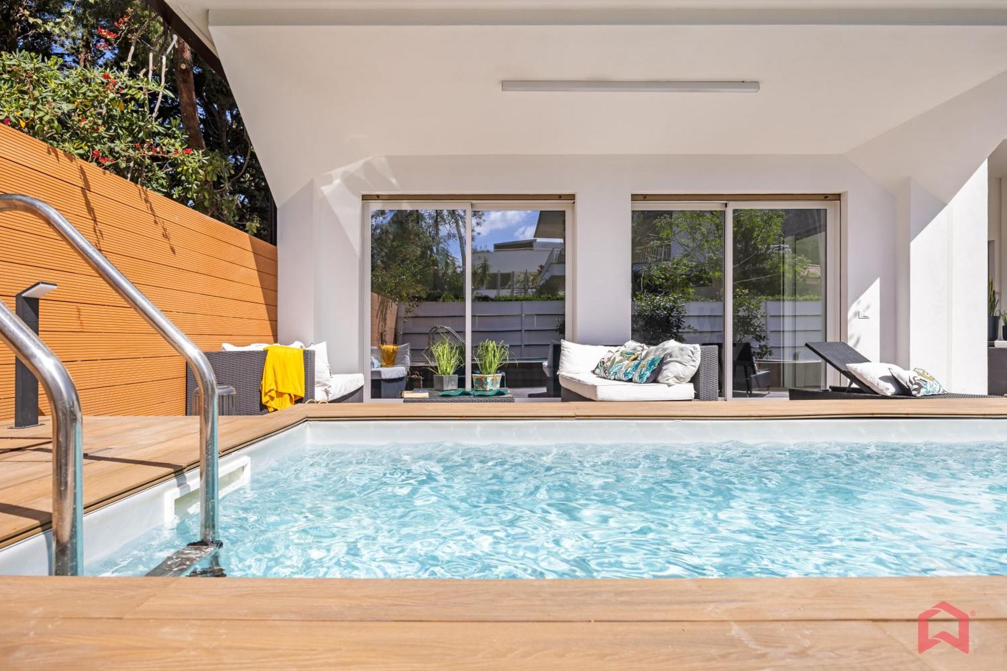 Appartamento In Villa Con Piscina Privata 巴勒莫 外观 照片