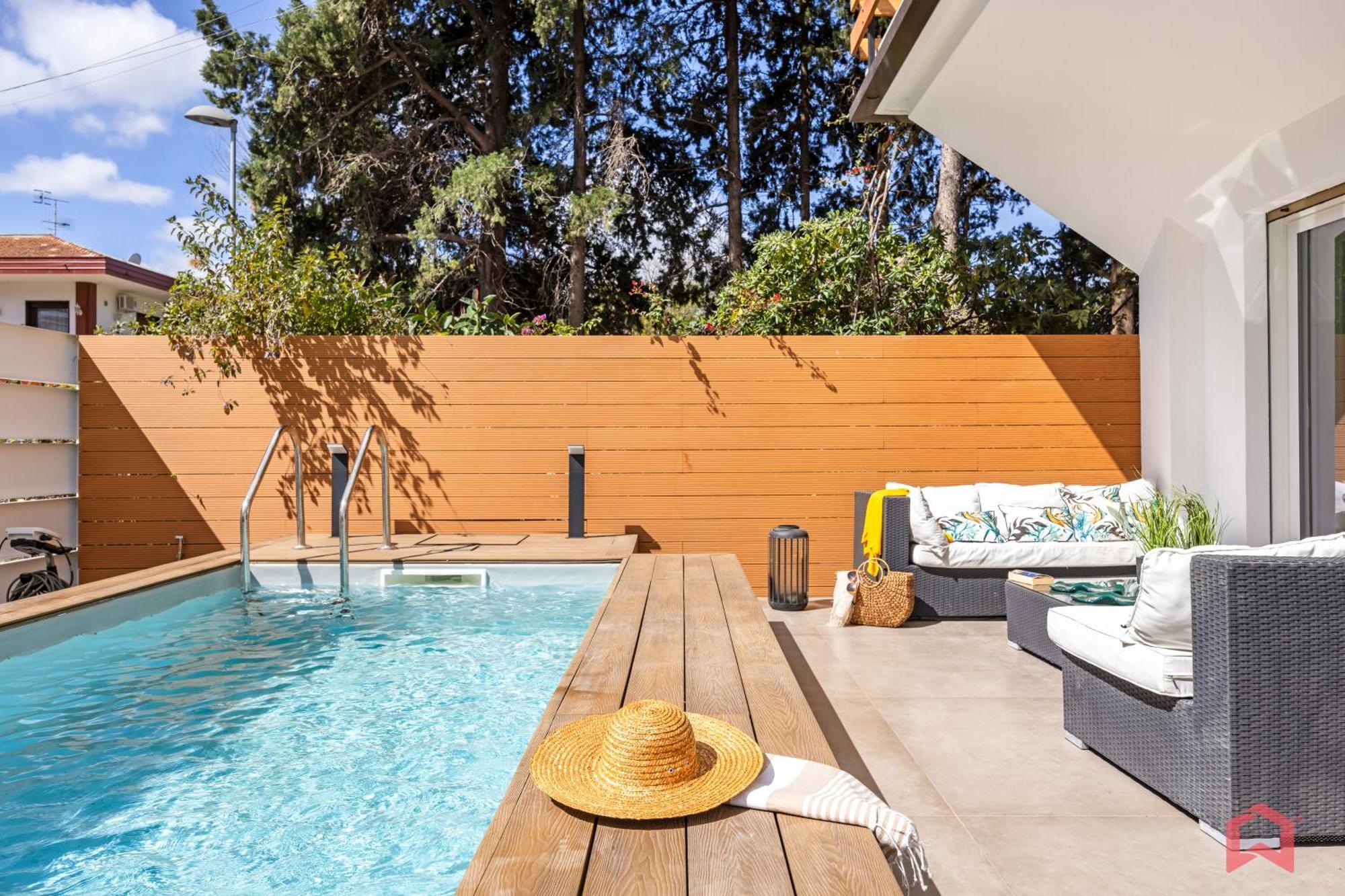 Appartamento In Villa Con Piscina Privata 巴勒莫 外观 照片